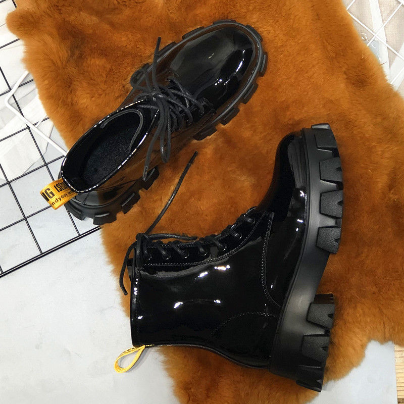 Botines mujer estilo británico botas cortas rebeldes primavera y otoño botas individuales transpirables sección fina Zapatillas