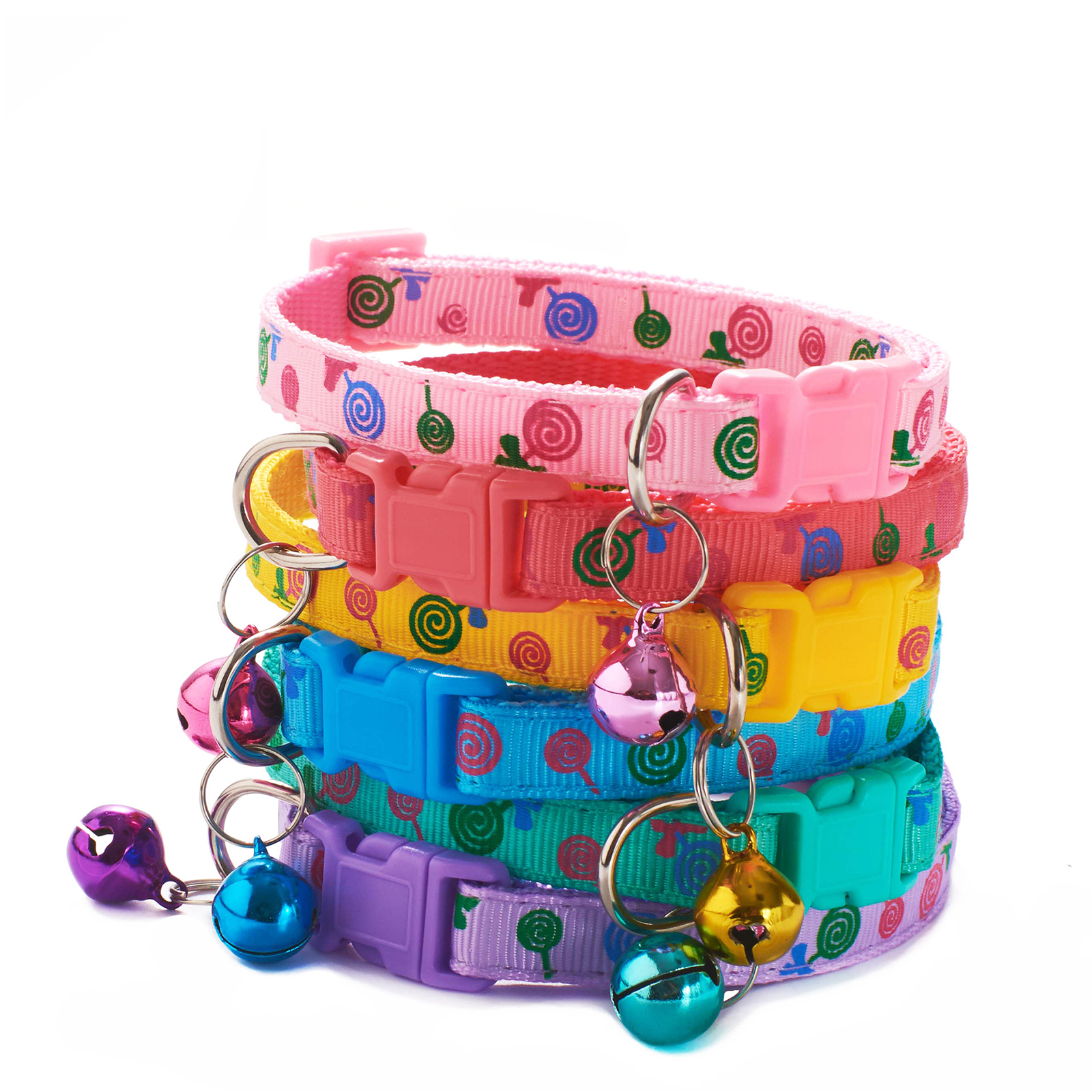 Collar para mascotas con cascabel, para perros y gatos pequeños, ajustable, accesorios de seguridad