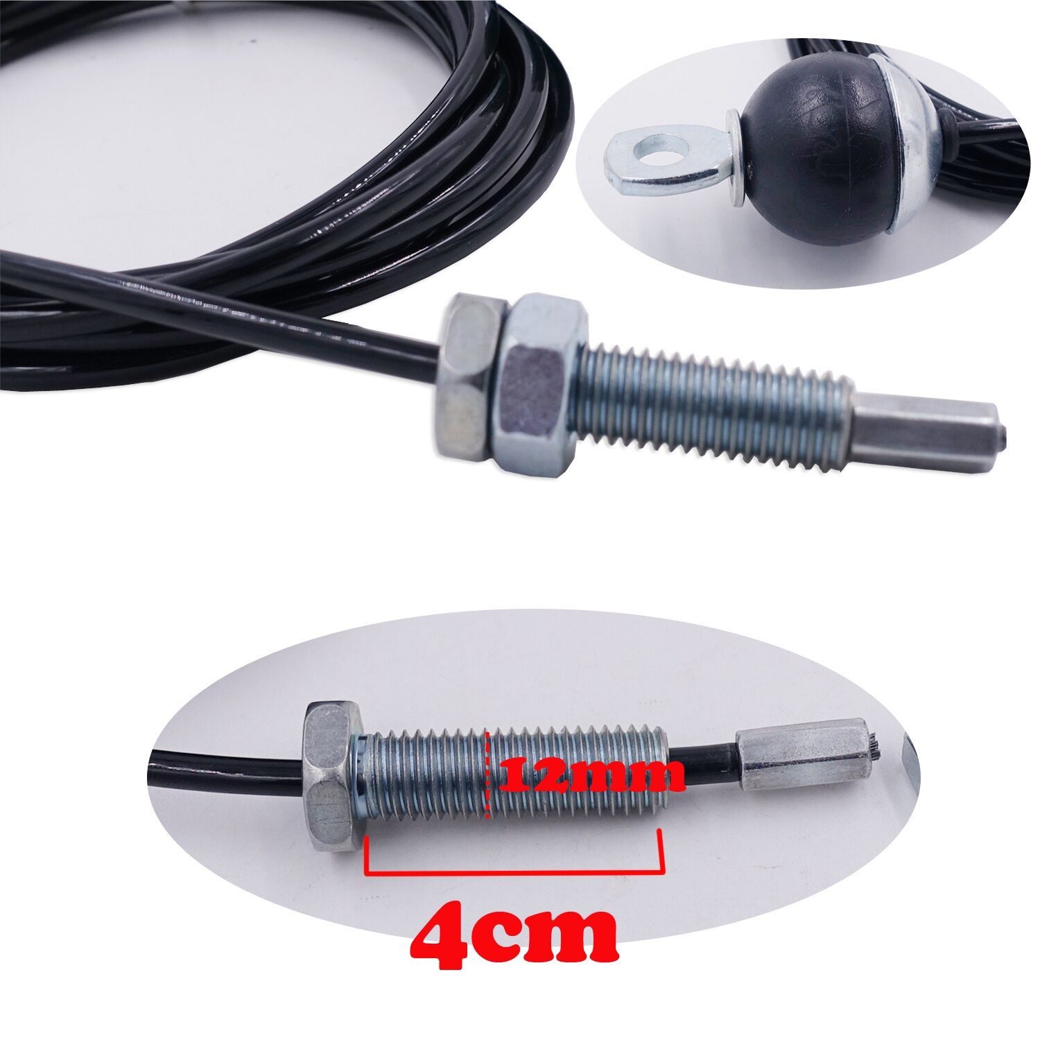 2.5m/3m/3.5m Gym Steel Cable Wire Rope 5mm Thick Heavy Duty Parts Accessories With Ball for Lifting Training Pulley Home Fitness