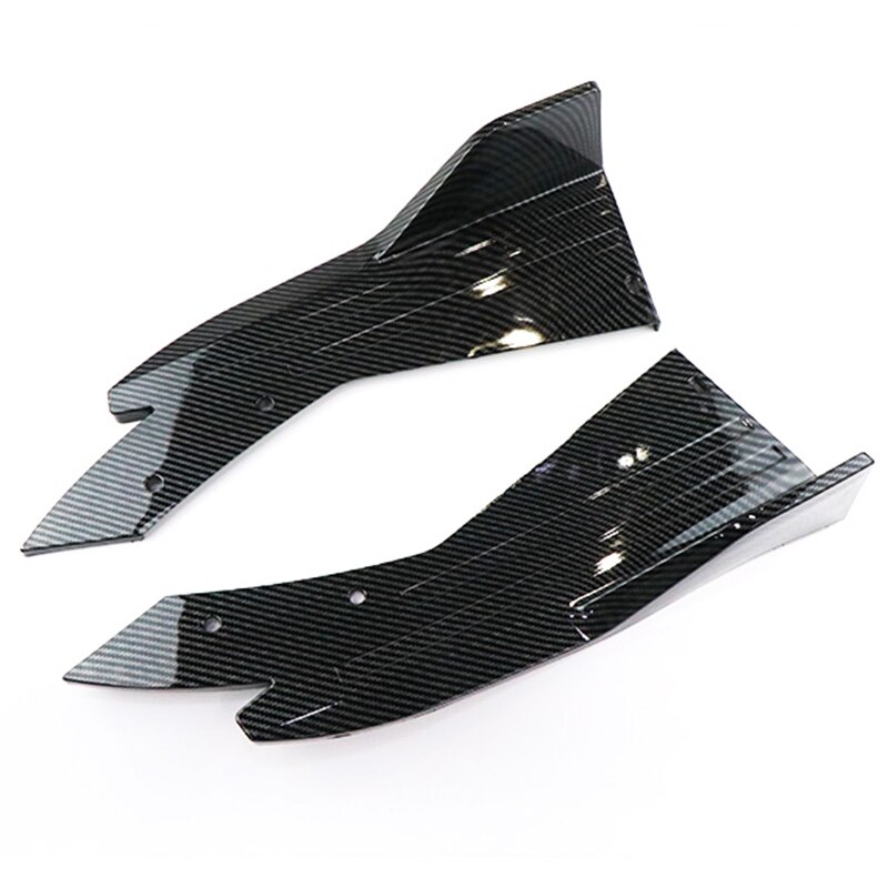 Universal Carbon Fiber Car Bumper Spoiler Rear Lip Angle Splitter Diffuser Winglet Wings Anti-crash modified Car Body Side Skirt