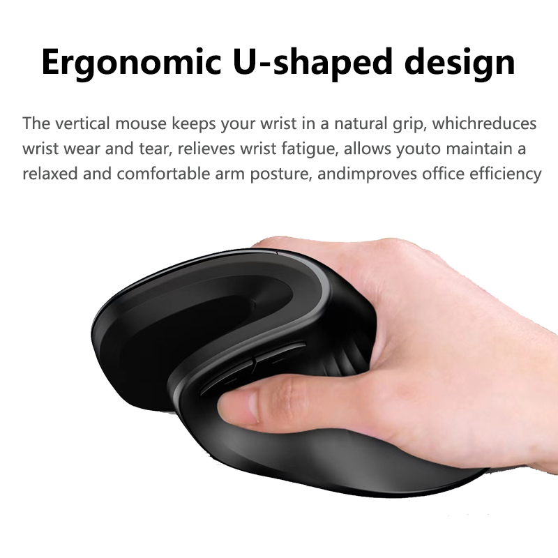 Warvank U2 Verticale Draadloze Muis Ergonomisch Optisch Comfortabel Stil Kantoormuis DPI Verstelbaar 800/1200/1600 voor PC Laptop