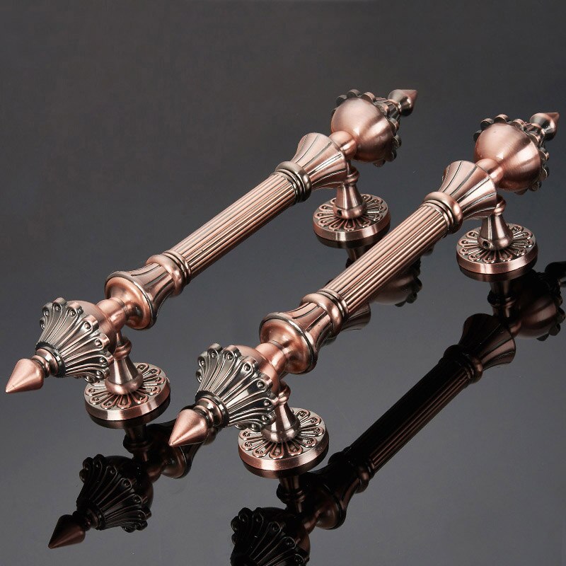 Europeiske retro skyve dørhåndtak antikke tre dørhåndtak og knotter for utendørs dør dør maskinvare