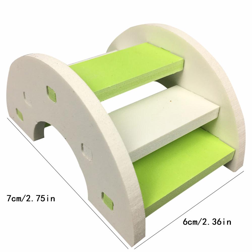 Columpio colgante para hámster, jaula de madera para loro, juguete para hámster, Chinchilla, ratón, accesorios para mascotas, suministros, novedad: Verde militar
