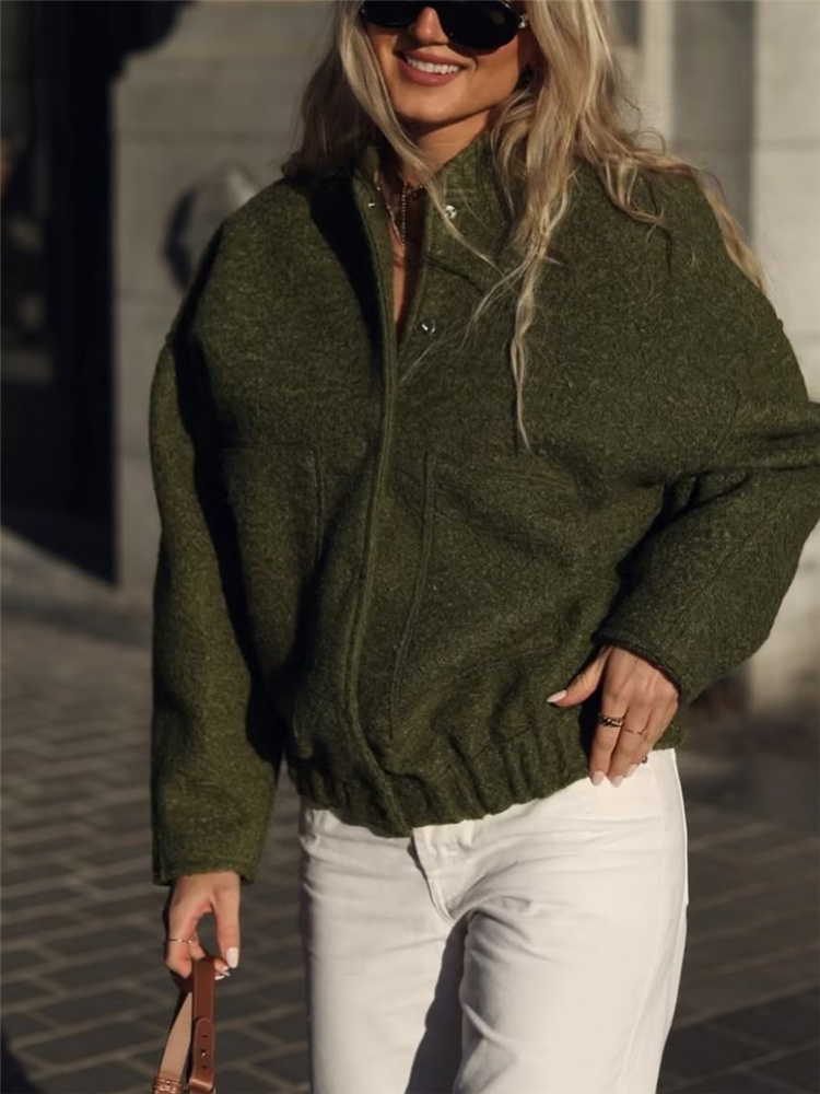 Woman Loose Gray Warm Baseball Jacket Spring Casual Oversized Bomber Jacket Girls Vintage Thick Warm Outwear: L / Gold