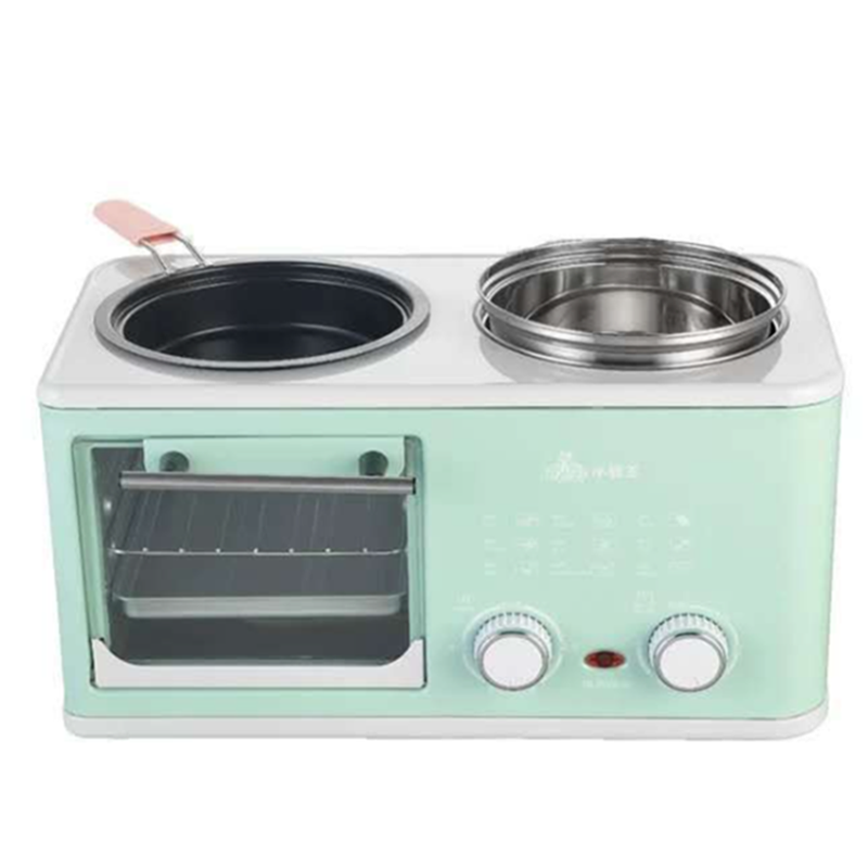 Haushalt Elektrische 4 in 1 Frühstück Maschine Mini Brot Toaster Backofen Omelett Pfanne Pot Kessel Lebensmittel Dampfer