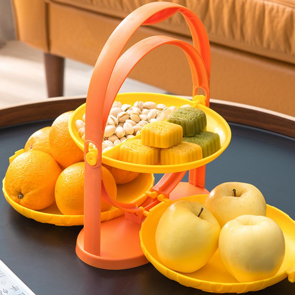 Popular Serving Tray Smooth Edge Reusable Fruit Tray Spinning Multi Tier Serving Plate for Kitchen Platter