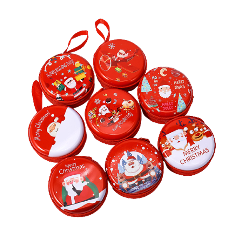 1Pcs 7Cm Mode Kerst Pluche Portemonnees Leuke Kerstman Snowman Serie Portemonnee Voor Kinderen Creatieve Kerst Bag