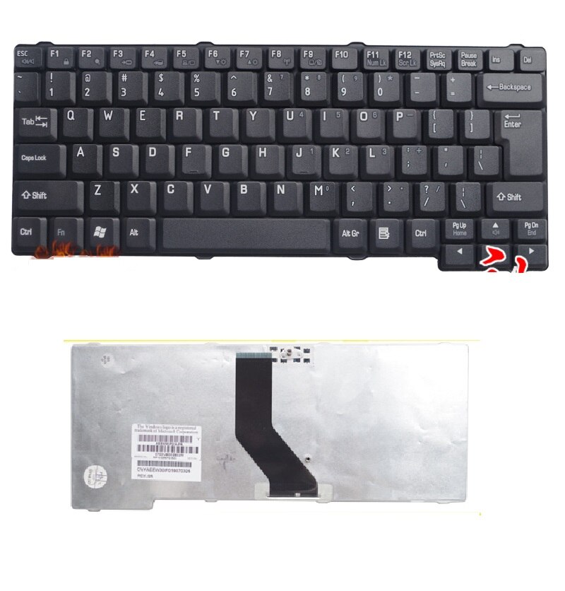 SSEA UI Toetsenbord zwart voor Toshiba L10 L15 L20 L25 L30 L35 L100 L200 L110 L115 zwart toetsenbord