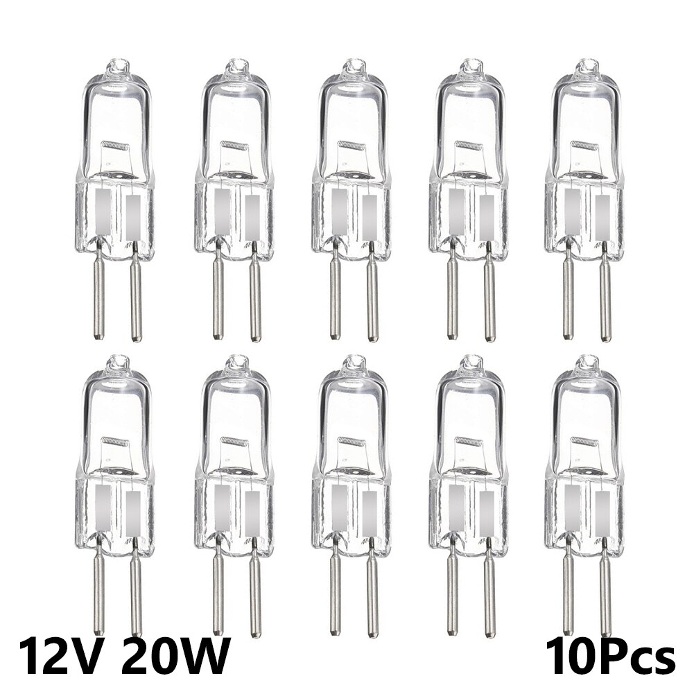 10Pcs 12V 5W/10W/20W/35W/50W G4 Halogeen lamp 12V G4 Lamp G4 Halogeen Lamp Warm Wit Lamp Lamp Kralen Vervanging Home Verlichting: 20W