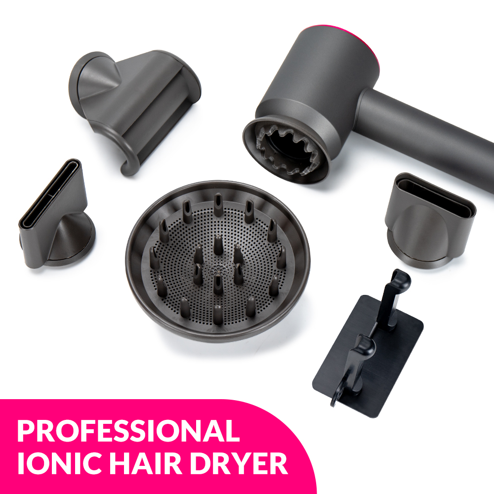 1,8 m blattloser Haartrockner, Negativ-Ionen-Trockner, professioneller, schnell trocknender, leistungsstarker Haartrockner, konstante Anion, 5-in-1 elektrischer Haartrockner