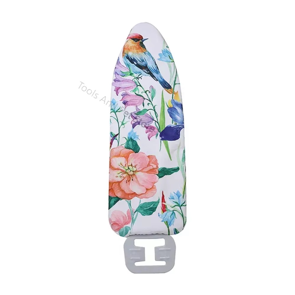 Funda de repuesto para tabla de planchar de lona con estampado de flores de flamenco, lavable, antideslizante, aislante térmico, Protector para mesa, 140x50 cm