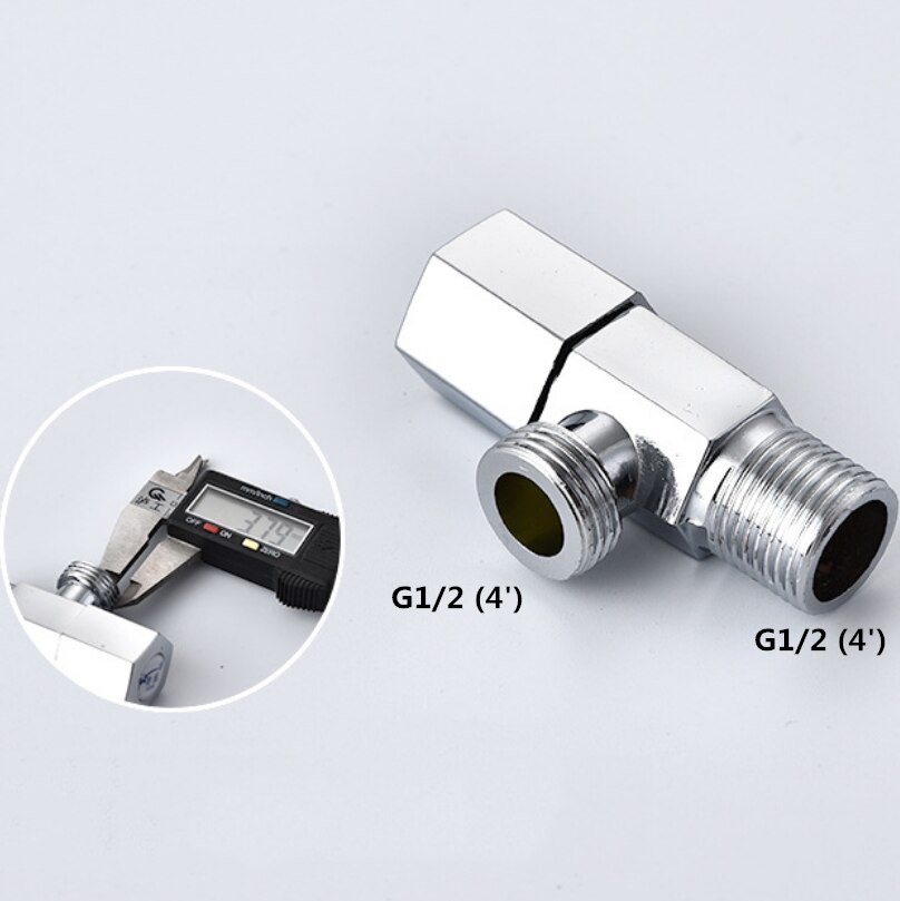G1/2*1/2 Zinc Alloy Triangle Valve And Cold Water Plating Inlet Valve Thickened Explosion-proof Universal Angle Valve