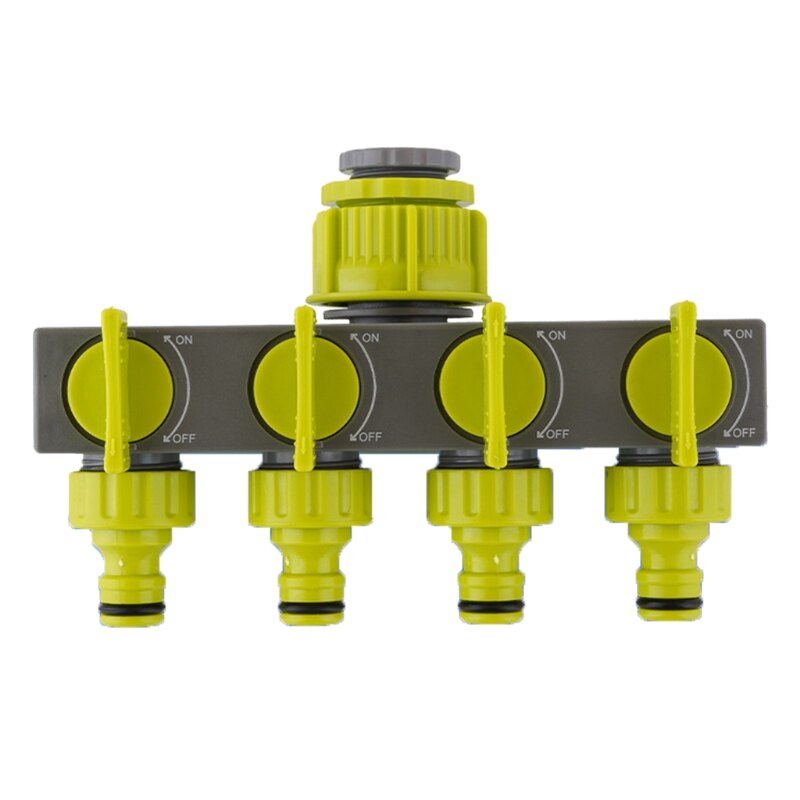 Four Way Spigot Adapter Water Connectors Standard Thread Splitter Irrigation 1Pc