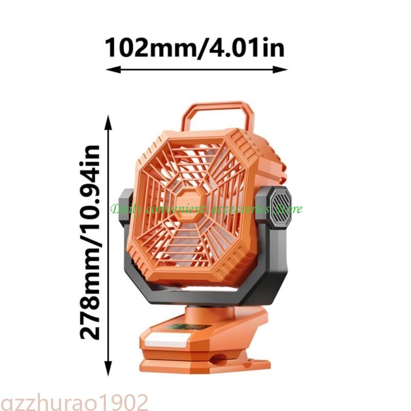 97QB Portable Camping Fan 5000/8000mah Cooling Fan with LED Work Light Outdoor