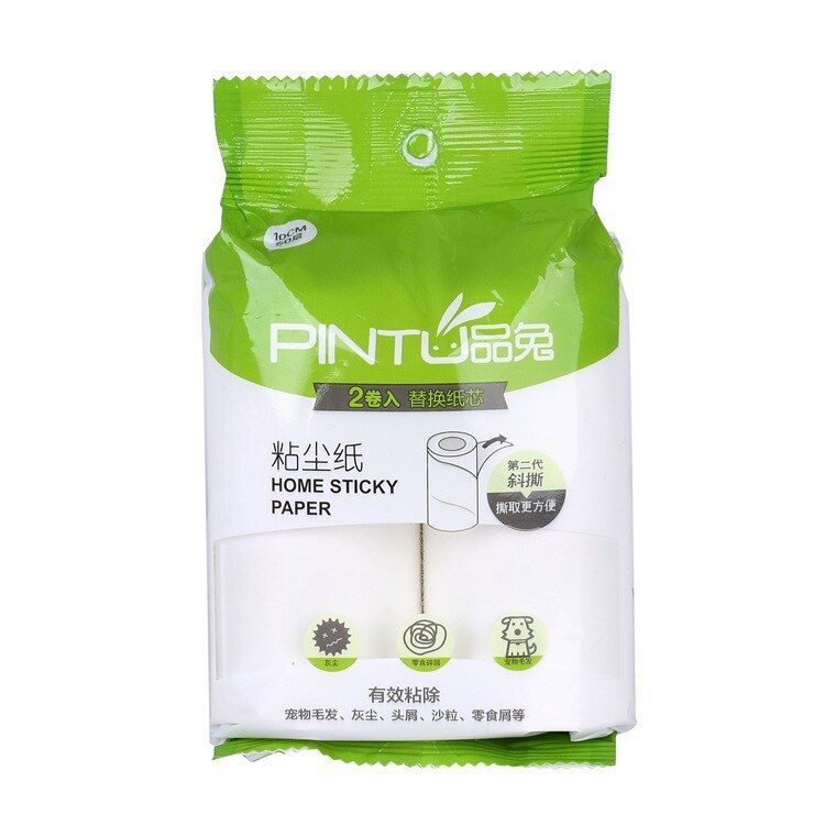 Household roller sticking device tearable clothes with dust removal paper lint removal brush sticky roller drain hair catcher: 2PCS Sticky paper