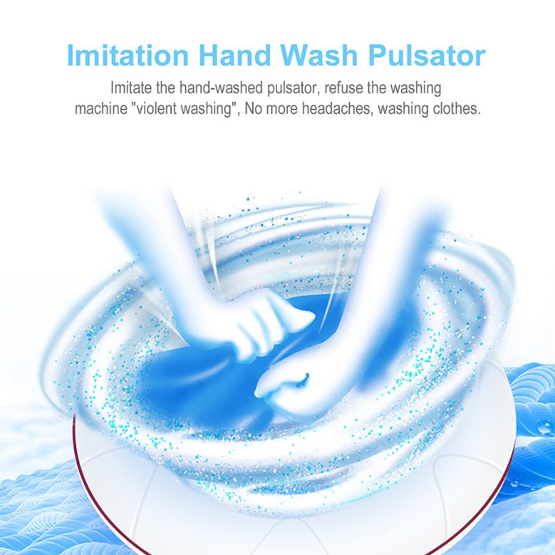 Mini Portable Ultrasonic Vibration Washing Machine Stains Remover USB Ultrasound Laundry Cleaning Machine Turbine Washer for Tra