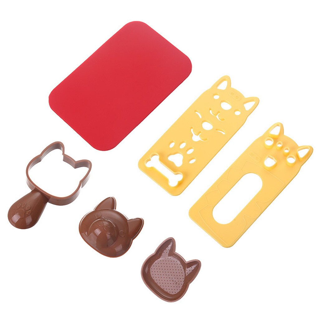 Moule à Sushi En Forme De Chat - Kit Pour Bento, Onigiri - Silicone Alimentaire - Décoration Repas Enfant