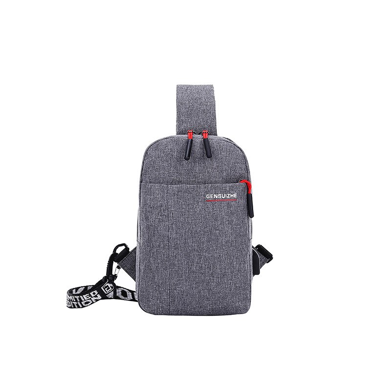 Bolso de pecho cruzado para hombre y mujer, bolsa de hombro Oxford con conector de auriculares y carga USB, de , Diagonal, para viaje,: F