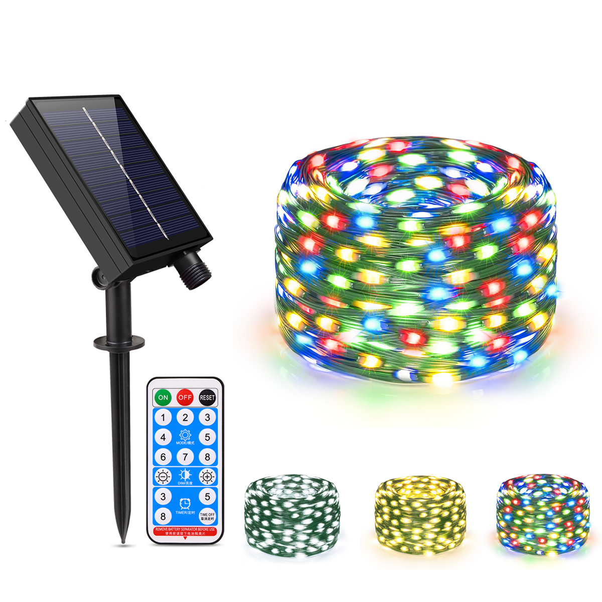 100M/50M/30M/20M/10M Outdoor Solar LED Light String Xmas Party Festoon Street Yard Wedding Garland Ambinet Decoration