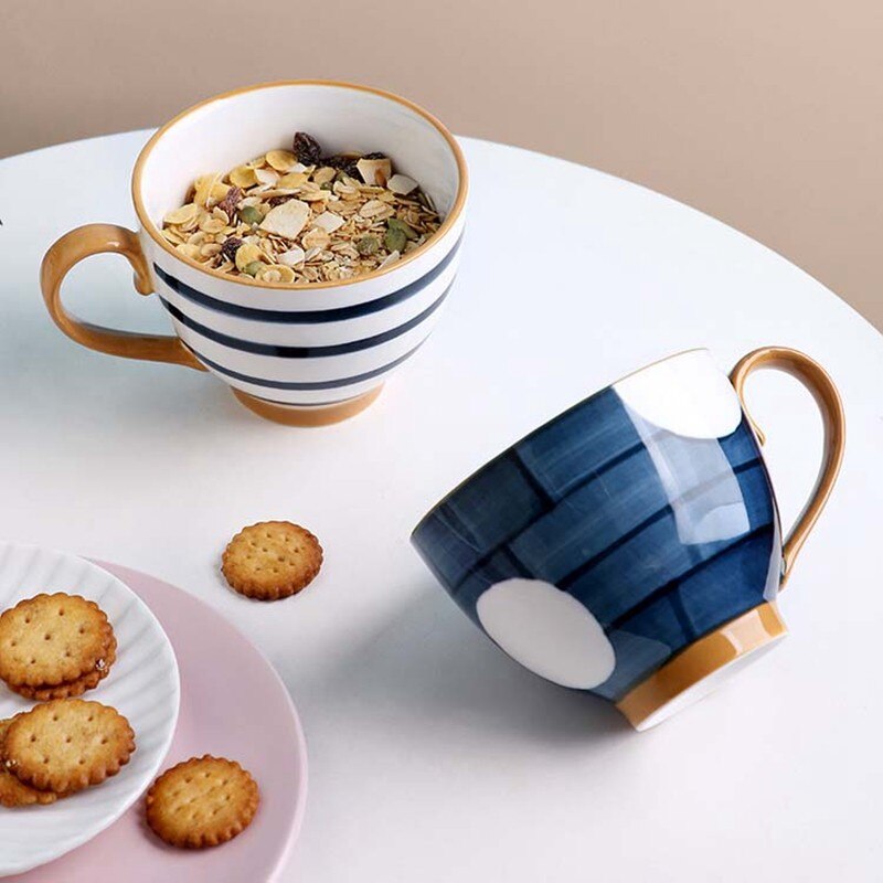 Tazas grandes de cerveza y agua de 480ml, taza de café de cerámica creativa, tazas de té y jugo, taza de leche para desayuno, al por mayor