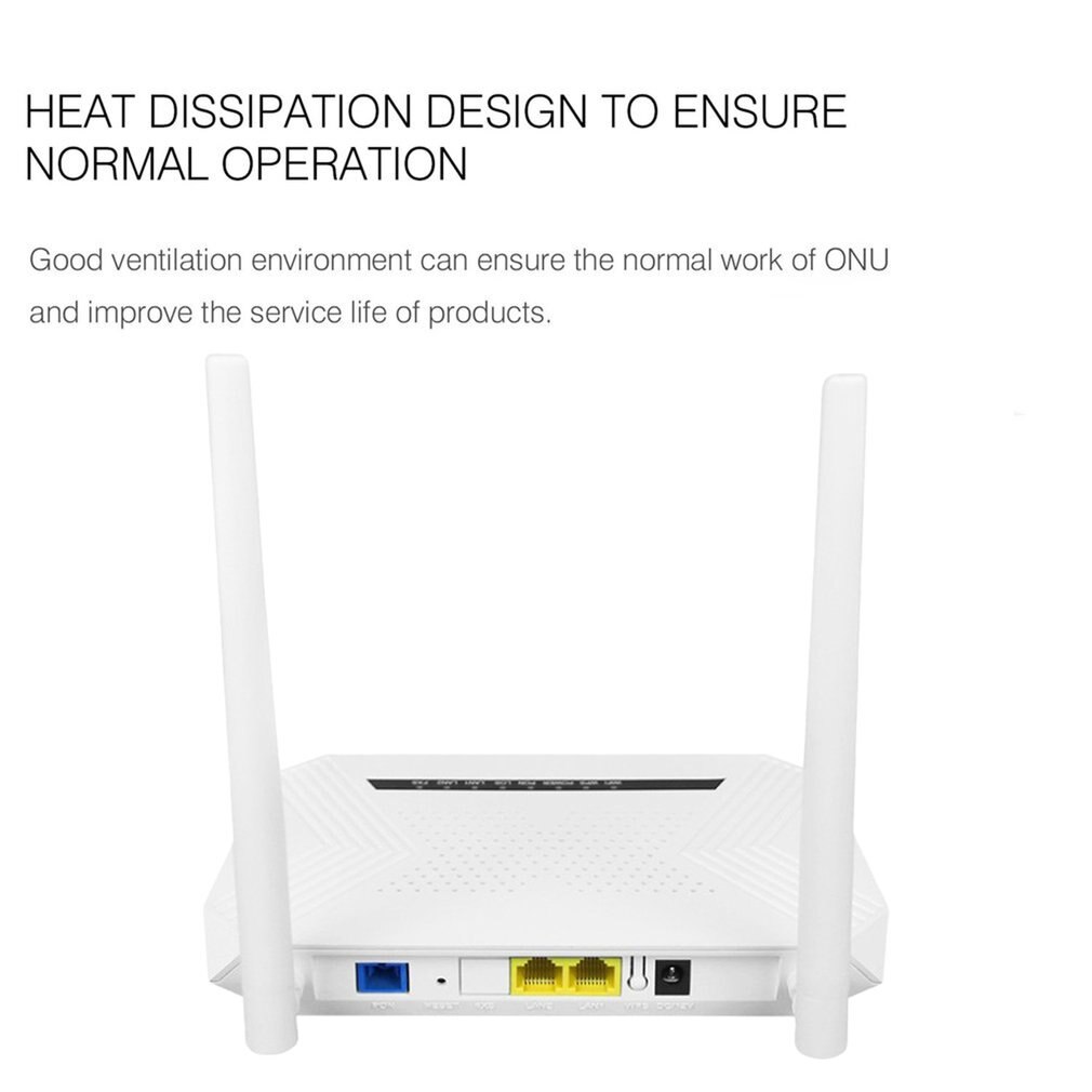 Two-port EPON ONU Terminal With 1G1F+WIFI Video Surveillance NetworkTo FTTH Mode Mini Fiber Optic Modem Router Firmware EU plue