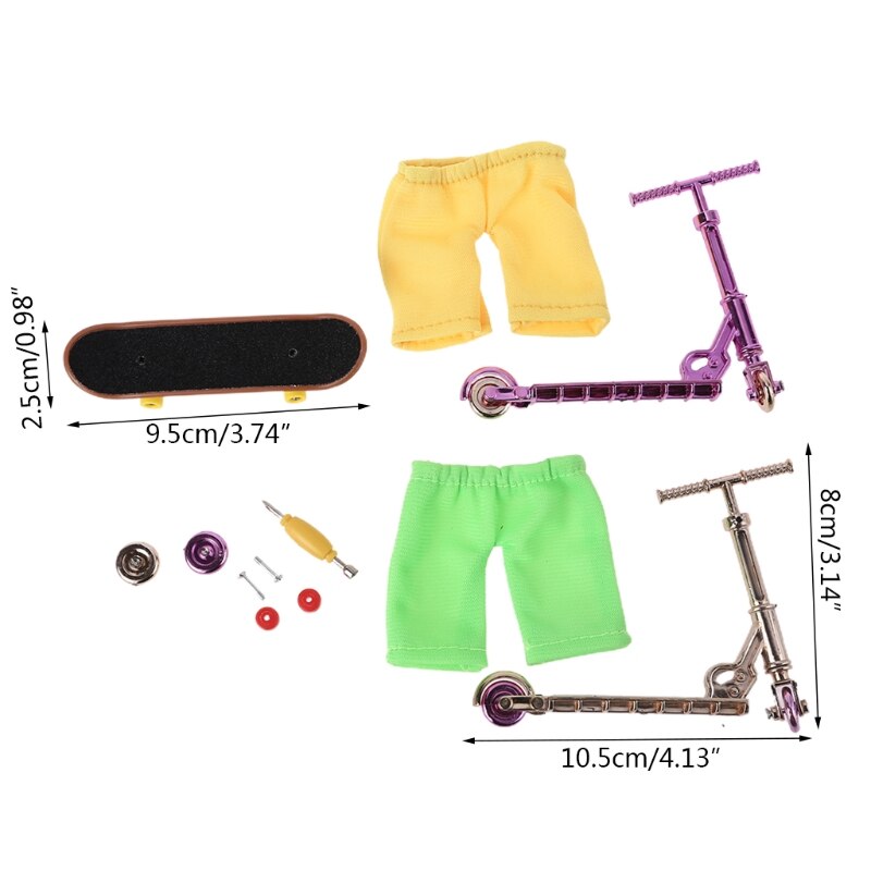 Mini Finger Scooter Toy Finger Toy Skateboards Realistic Finger Scooter Set for Toddlers Swing Board for Finger Training