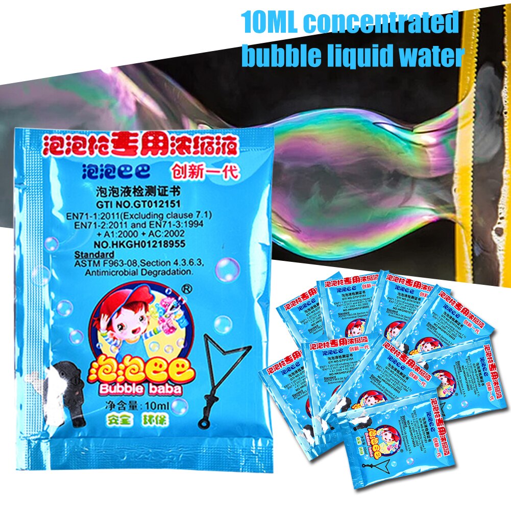 10Pack Baby Ungiftig Konzentrieren Blasen Flüssigkeit Lustige Party Seife Wasser Interaktive drinnen draussen Für freundlicher Pädagogisches Spielzeug