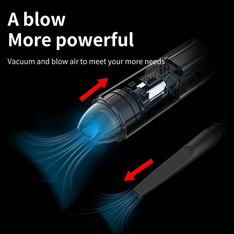Handheld Car Vacuum Cleaner Wireless Powerful Cyclone Suction Rechargeable Wet/Dry Auto Portable for Car Home Pet Hair