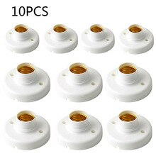 10pcs E27 Light Bulb Pendants Lamp Holder Screw Cap Sockets Round Fixing Base in stock