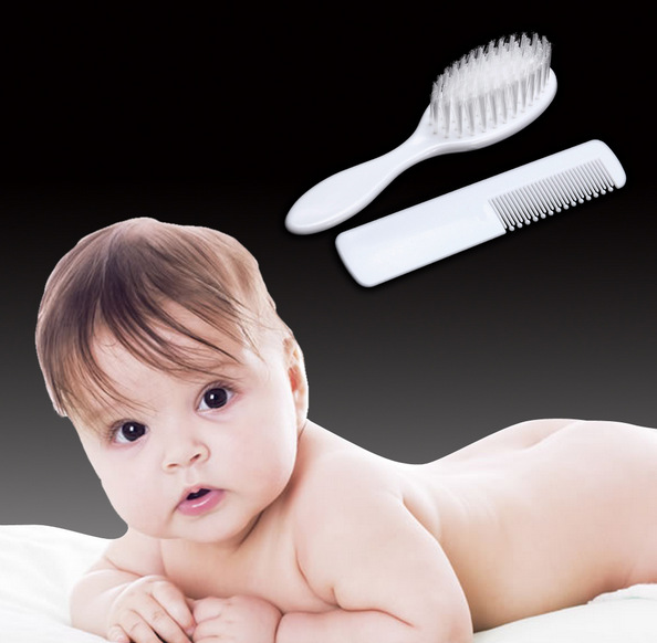 2pcs/lot Cute Baby Boy Girl Kids Gentle Soft Hair Brush Comb Set Newborn Head Massage scalp WYQ