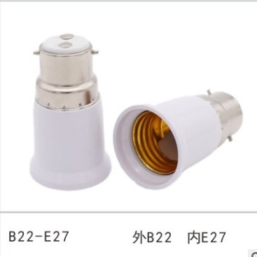 Lamp Holder Adapter B22 Bayonet To E27 Screw Mouth Fireproof Material Plastic Converter Conversion Socket Light Bulb Adapter