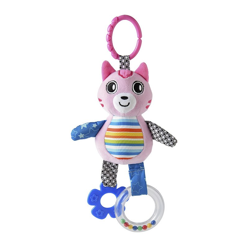 Baby Rattles Toys Stroller Hanging Soft Toy Cute Animal Doll Baby Crib Bed Hanging Bells Toys Stroller Hanging Accessories: E