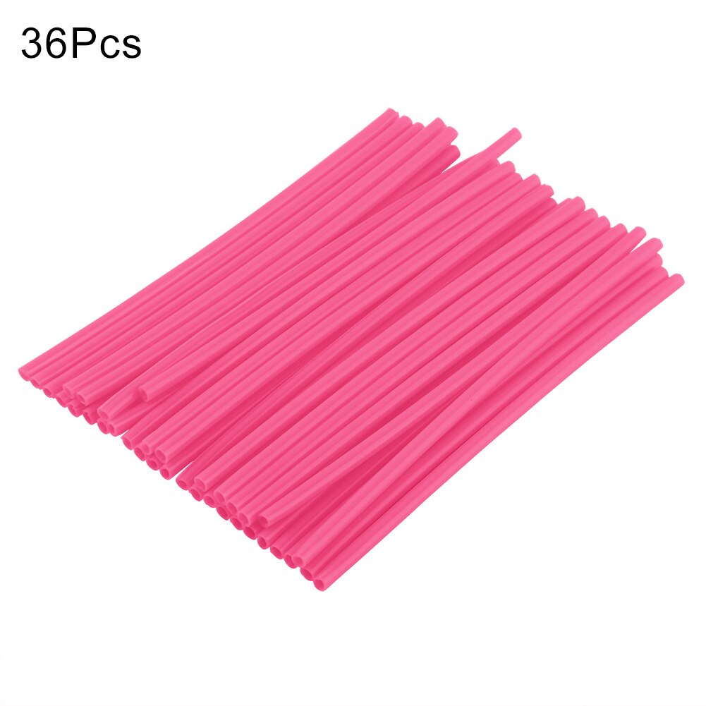 36pcs/set Fitment Motorcycle Wheel Rim Cover Spoke Skins Wrap Tubes for motorcycle Wheel: pink