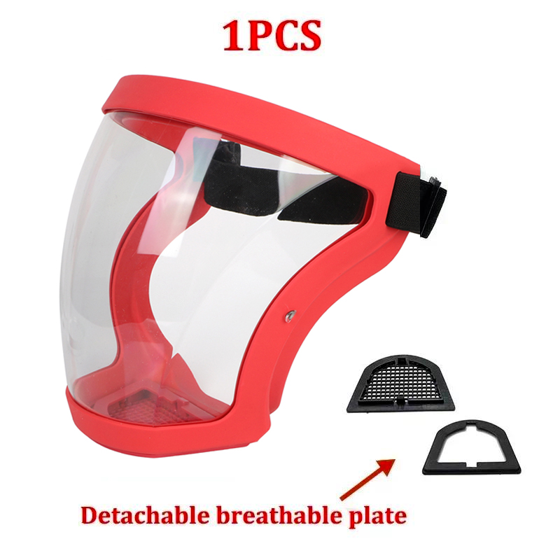 Masque de protection facial complet, tête transparente, couvercle de protection pour les yeux, lunettes, visières d'écran, Anti-poussière, coupe-vent, Anti-buée, outils de cuisine