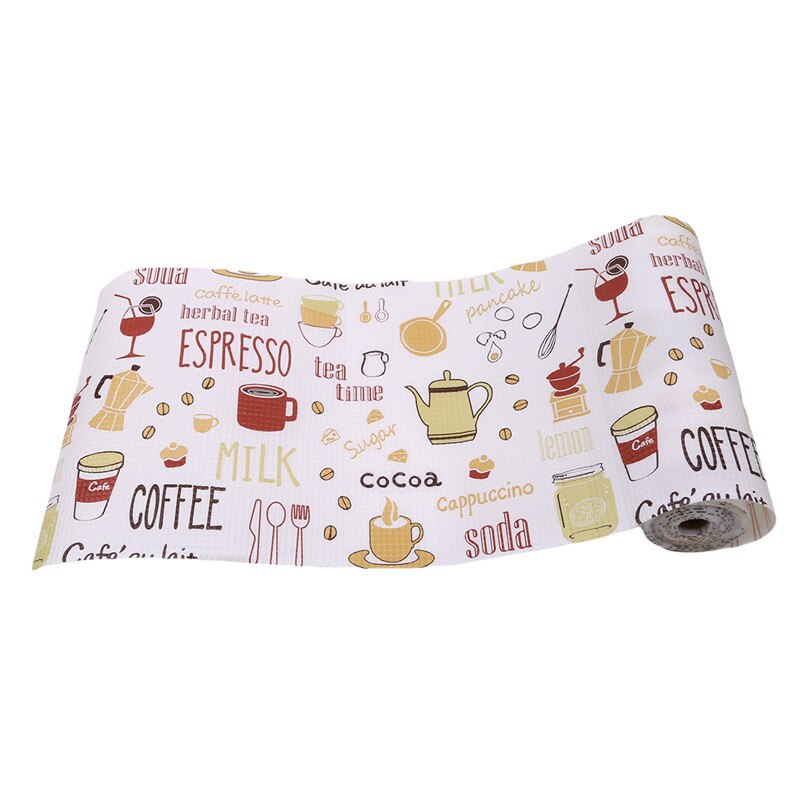 Waterdichte Keuken Tafel Mat Laden Kast Plank Liners Dikke Vocht Thuis Garderobe Pad Schoenen Kast Mat Muurstickers: Red 45X200cm