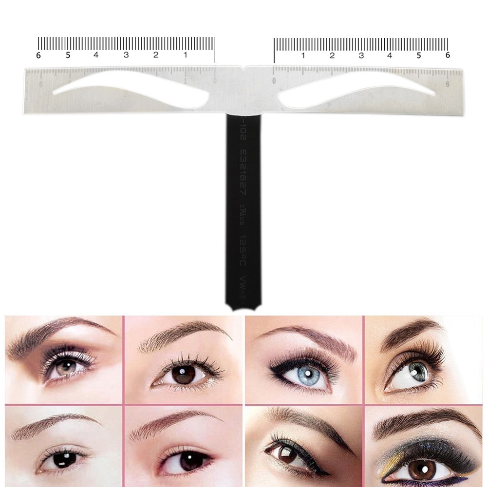 1pc Microblading Arched Eyebrows Stencil Ruler Shaper Template Definition Permanent Eyebrow Stencil Makeup Tools