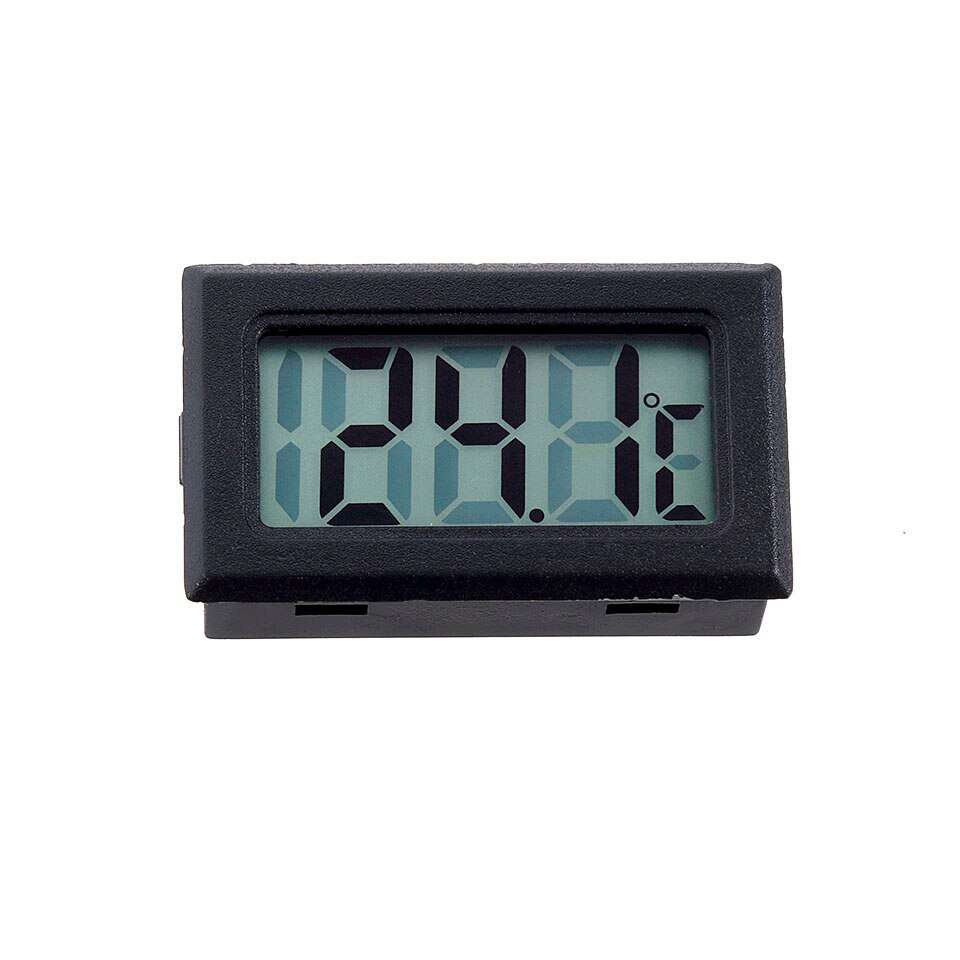 Mini Digital Thermometer LCD Meter Freezer Fridge Thermometer Coolers Thermometer sensor Water Temp Gauges -50~110: Wireless Black