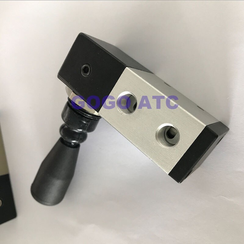 2 position 3 way Pneumatic hand control valve 1/4 1/8 BSP 98321/TSV98322-S/M spring loaded return Mechanical lock Manual valve