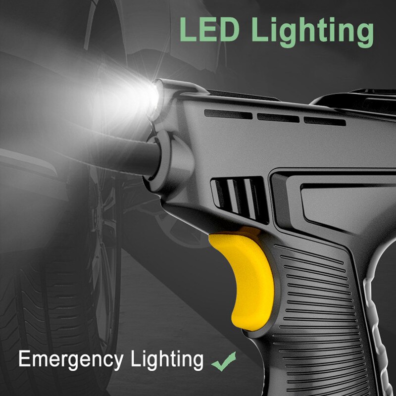 120W Rechargeable Air Compressor Wireless Inflatable Pump Portable Air Pump Car Tire Inflator Digital for Car Bicycle Balls