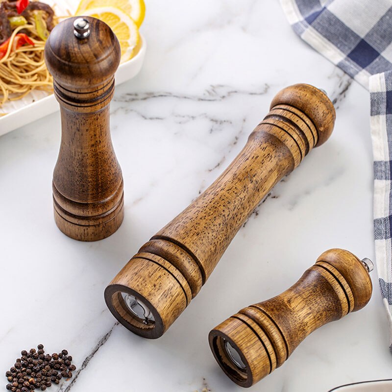 Salz und Pfeffer Mühlen, solide Holz Pfeffermühle mit Stark Einstellbare Keramik Schleifer 5 &quot;8&quot; 10 &quot;-Küche Werkzeuge durch Leeseph