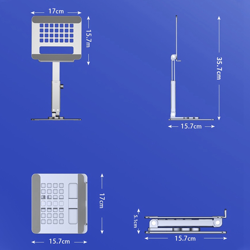 Foldable Laptop Stand All-In-One Laptop Stand 360° Rotation Adjustable Height Folding Stand Base Swivel Tablet Stand