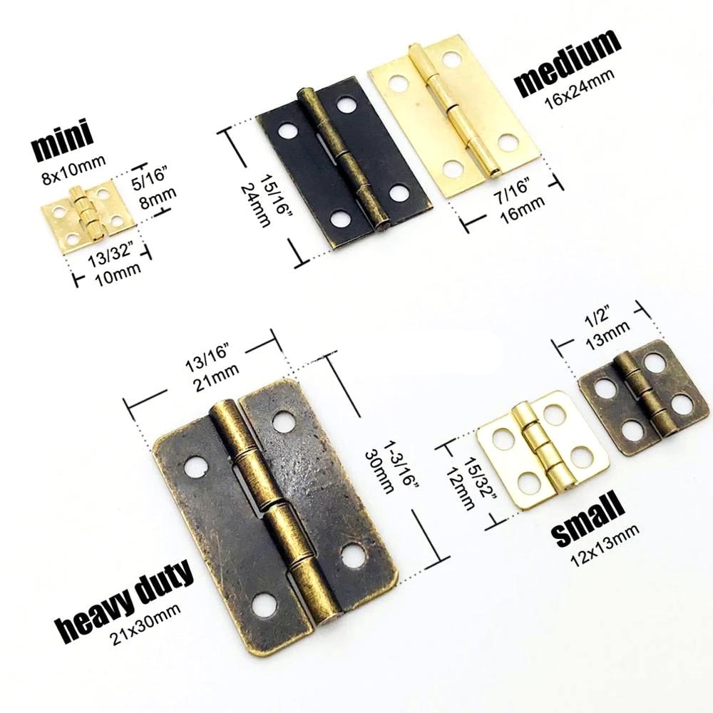 10 Stück Metallscharnier für Haus Miniatur Schrank Möbelbeschlag Home Hardware Mini verlängert Antik Messing Bronze Schmuck