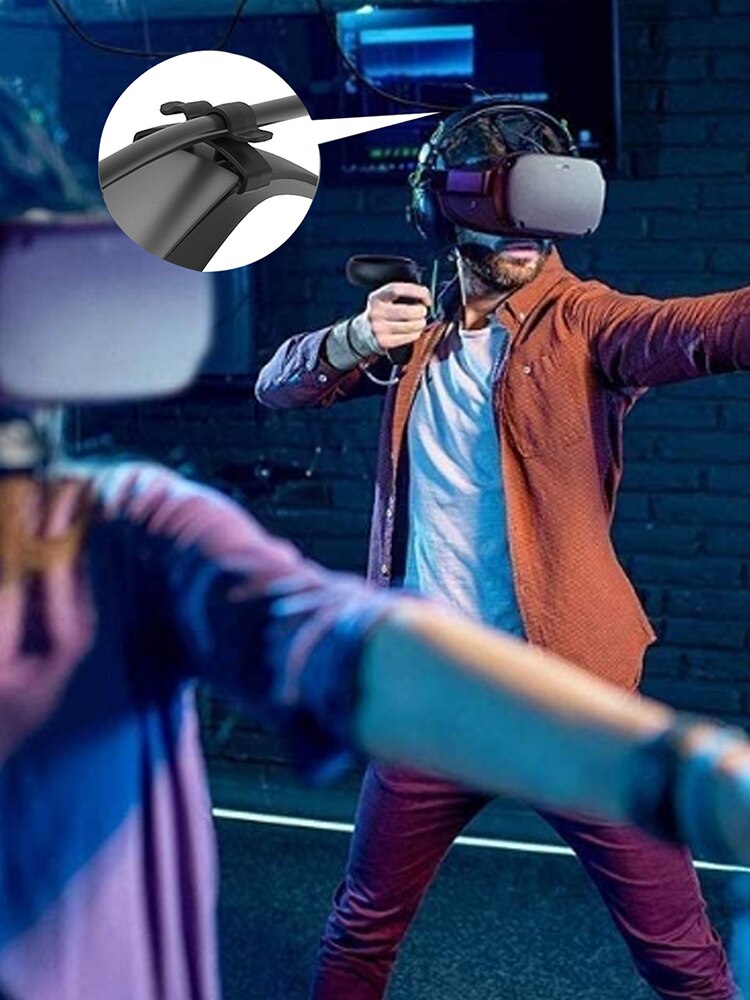 2 pezzi VR morsetti per cavi fibbie per cavi per Oculus Quest 1/2 Design del morsetto per cavi e fibbia per lisciare il filo metallico: Default Title