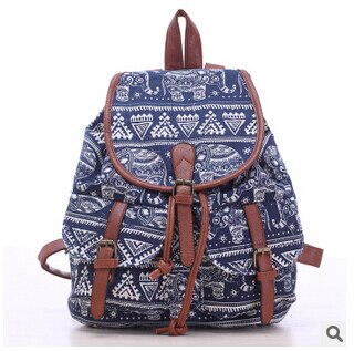 Mode Vrouwen Rugzak Canvas Afdrukken Rugzakken Bloemen Schooltassen Voor Tieners Meisjes Reizen Rugzak Sac A Dos Bolsas Mochilas: B