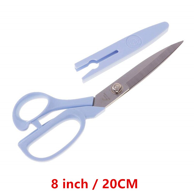 1 Pcs Pink With Cover High Carbon Stainless Steel Sewing Scissors Steel Tailor Scissors Dressmaking Fabric Shears: 8 Inch-20CM Blue