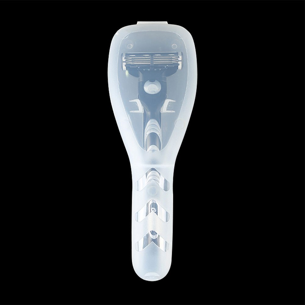 Portable Men's Razor Box Razor Blades Holder Shaving Machine Storage Box Storage Tool Bathroom Organizer (not include shaver)