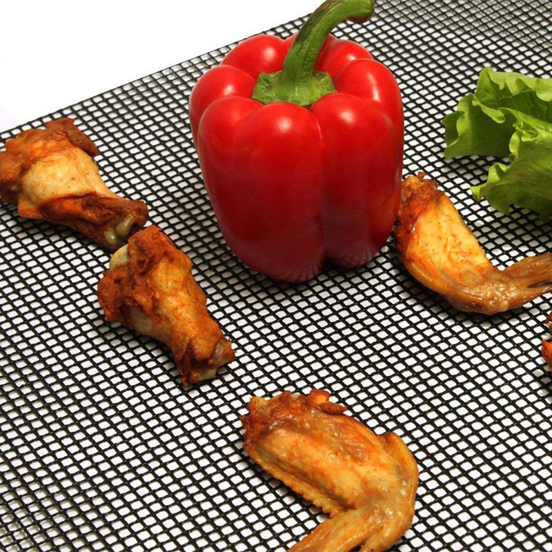 Non-stick grillmatter grillmatte med høy sikkerhet gitterform grillmatte varmebestandig gjenbrukbart grillnett for utendørsaktiviteter