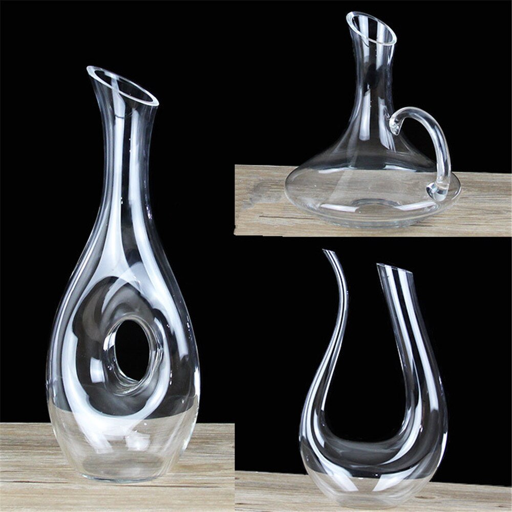 Wine Decanter 1.2L Bar Glass Dispenser Oblique U-shape Wine Decanter Wineglass Cocktail Shaker Set Vodka Dispenser Cocktail