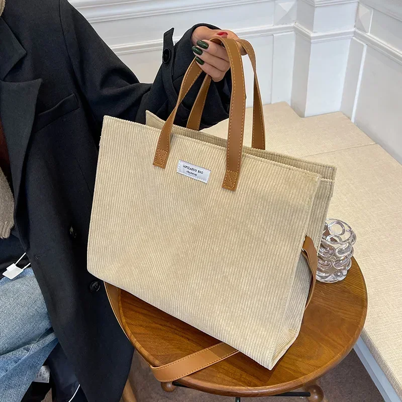 Bolsos de pana para mujer, bandoleras Vintage, bolso cruzado para compras