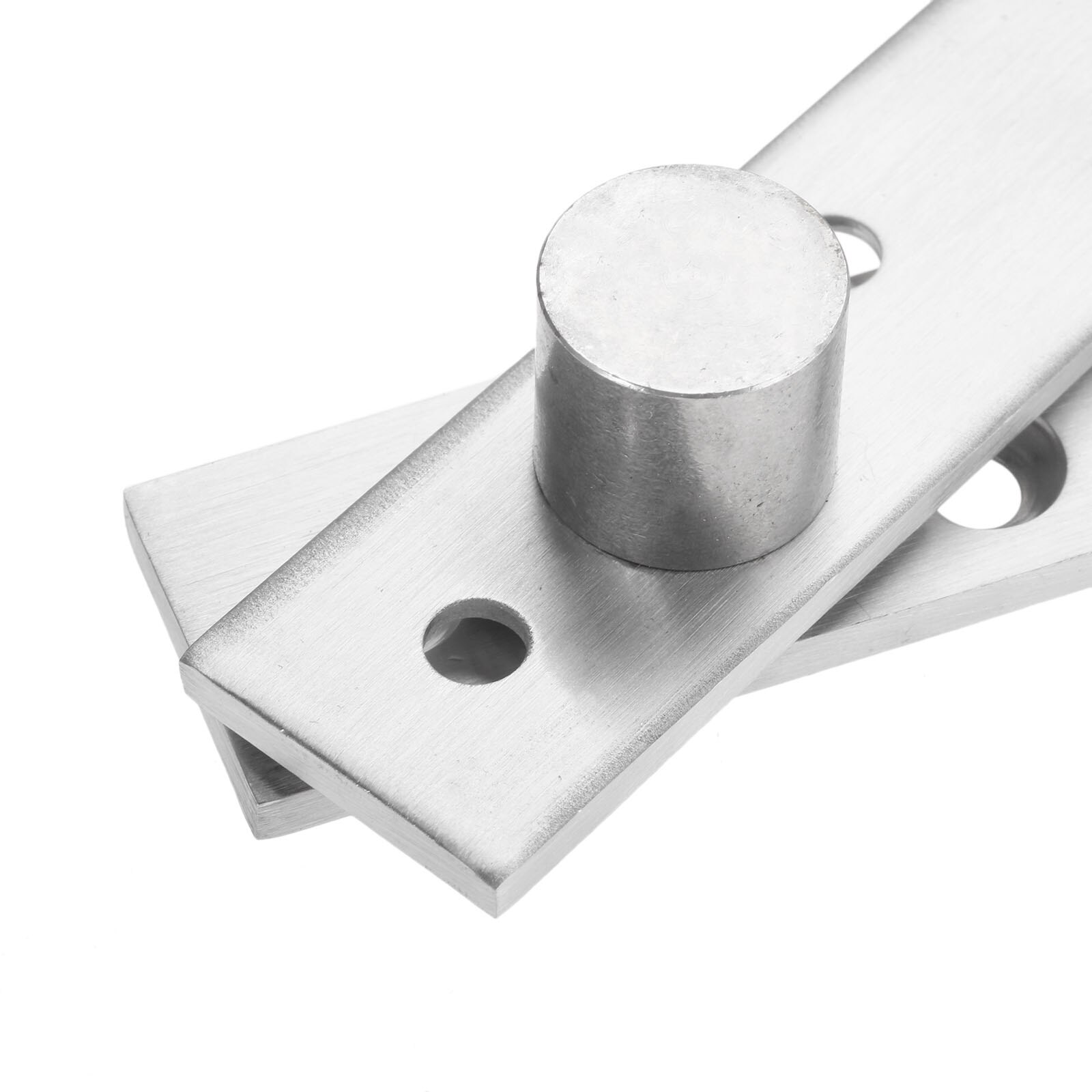 Bisagras pivotantes para puerta, accesorio giratorio de 100mm de acero inoxidable plateado, 360 grados, accesorios de Hardware